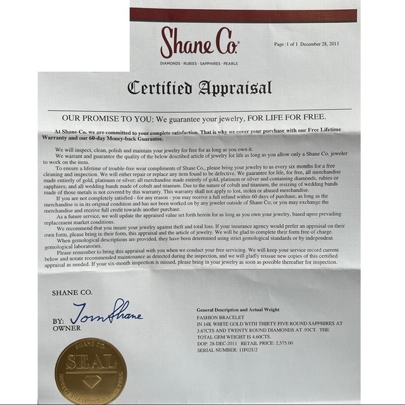 Sapphire and Diamond Tennis Bracelet - Picture 3 of 4